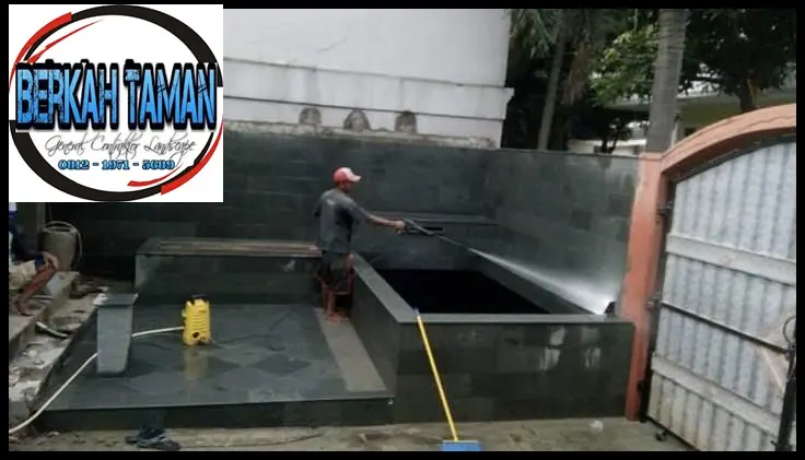 Pembuatan Kolam Koi di Cibinong Bogor oleh Berkah Taman Group