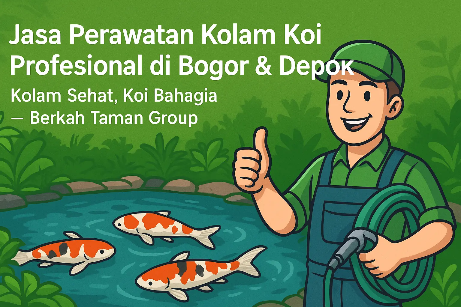 Jasa Perawatan Kolam Koi Profesional di Bogor dan Depok - Berkah Taman Group