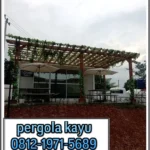 pergola kayu meranti