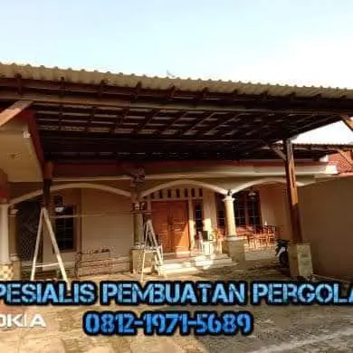 Finishing pergola carport Pondok Aren Tangerang