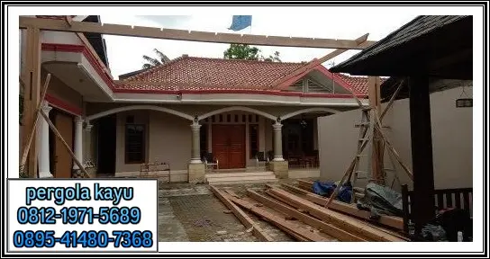 Pemasangan tiang pergola Pondok Aren Tangerang