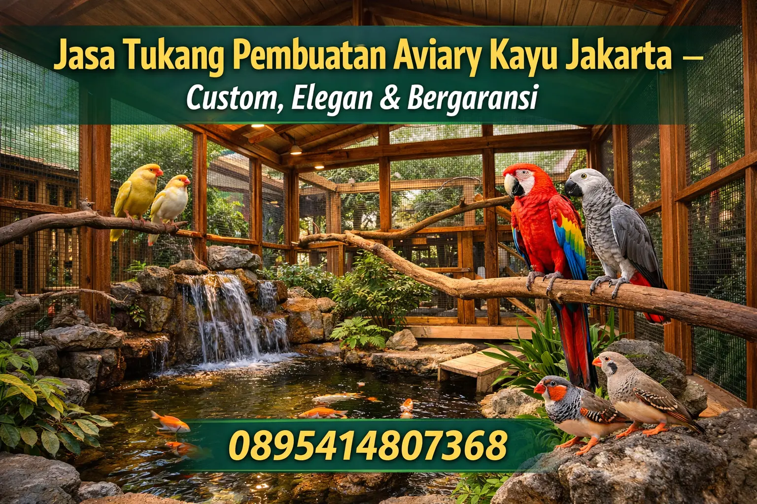 Jasa Tukang Pembuatan Aviary Kayu Jakarta – Custom Elegan Bergaransi