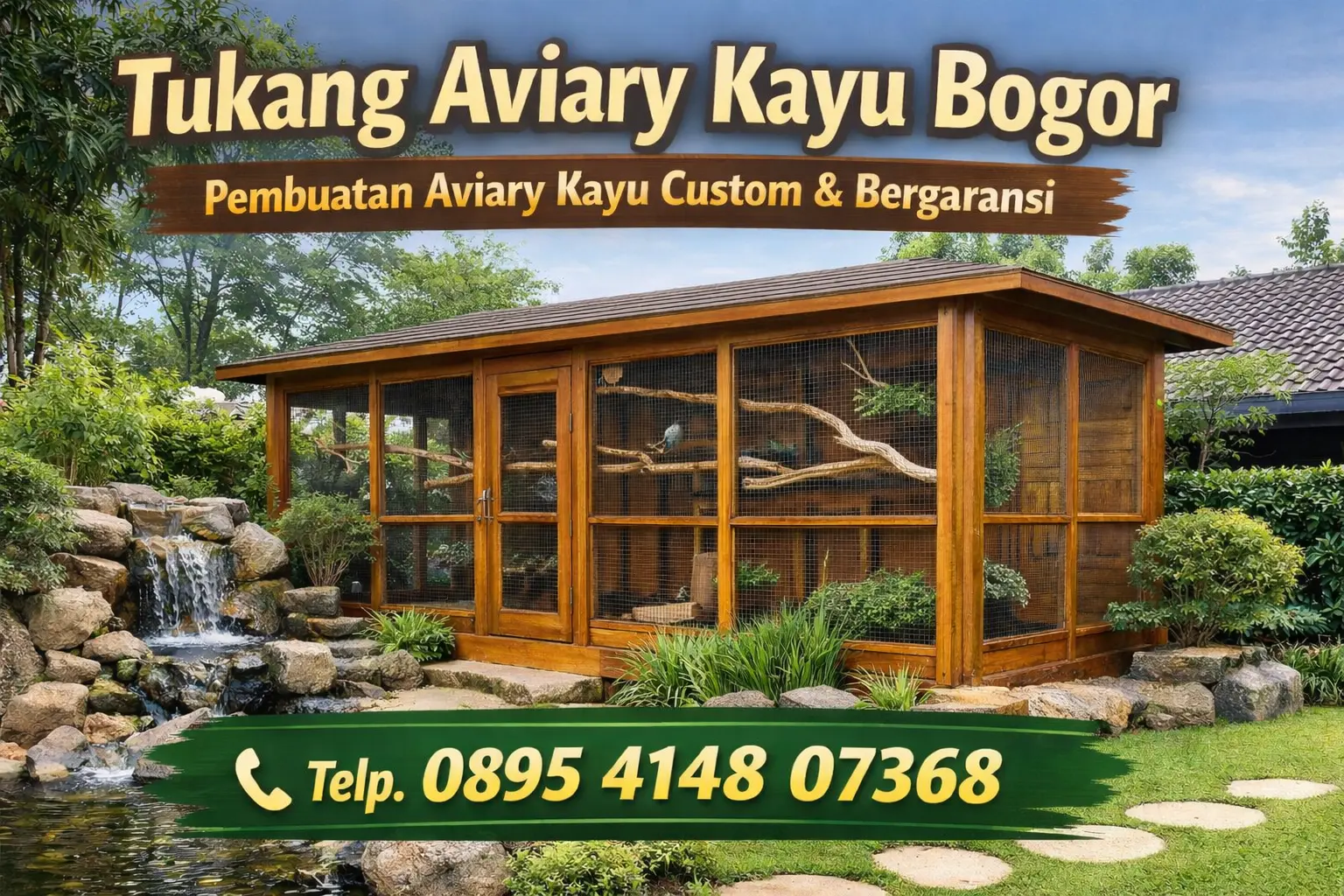Tukang Aviary Kayu Bogor – Pembuatan Aviary Kayu Custom & Bergaransi