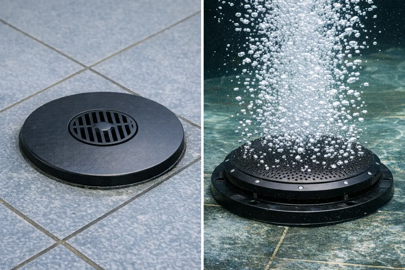 Fungsi dan Manfaat Bottom Drain pada Kolam Koi-Ilustrasi Bottom Drain Kolam Koi Standar