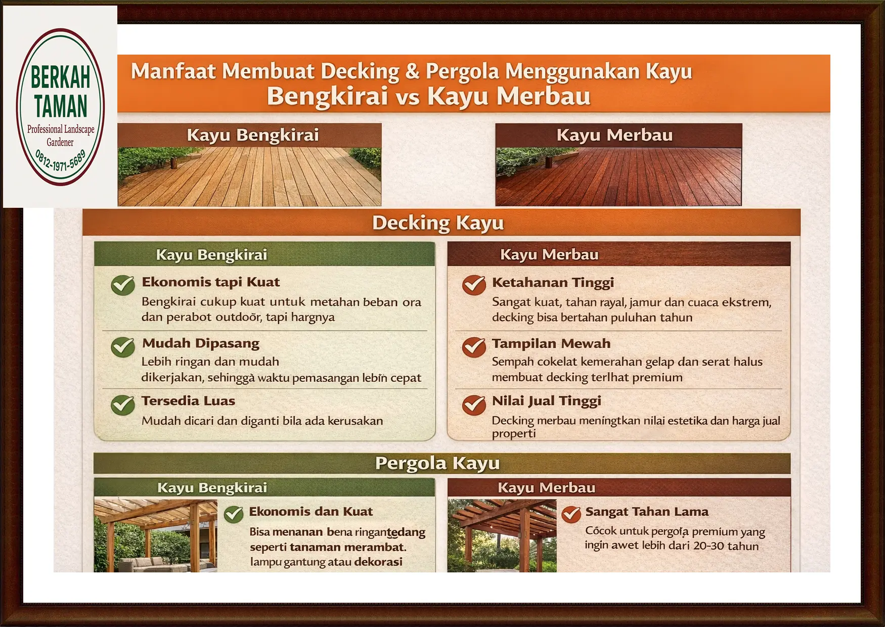 Manfaat Kayu Bengkirai dan Merbau
