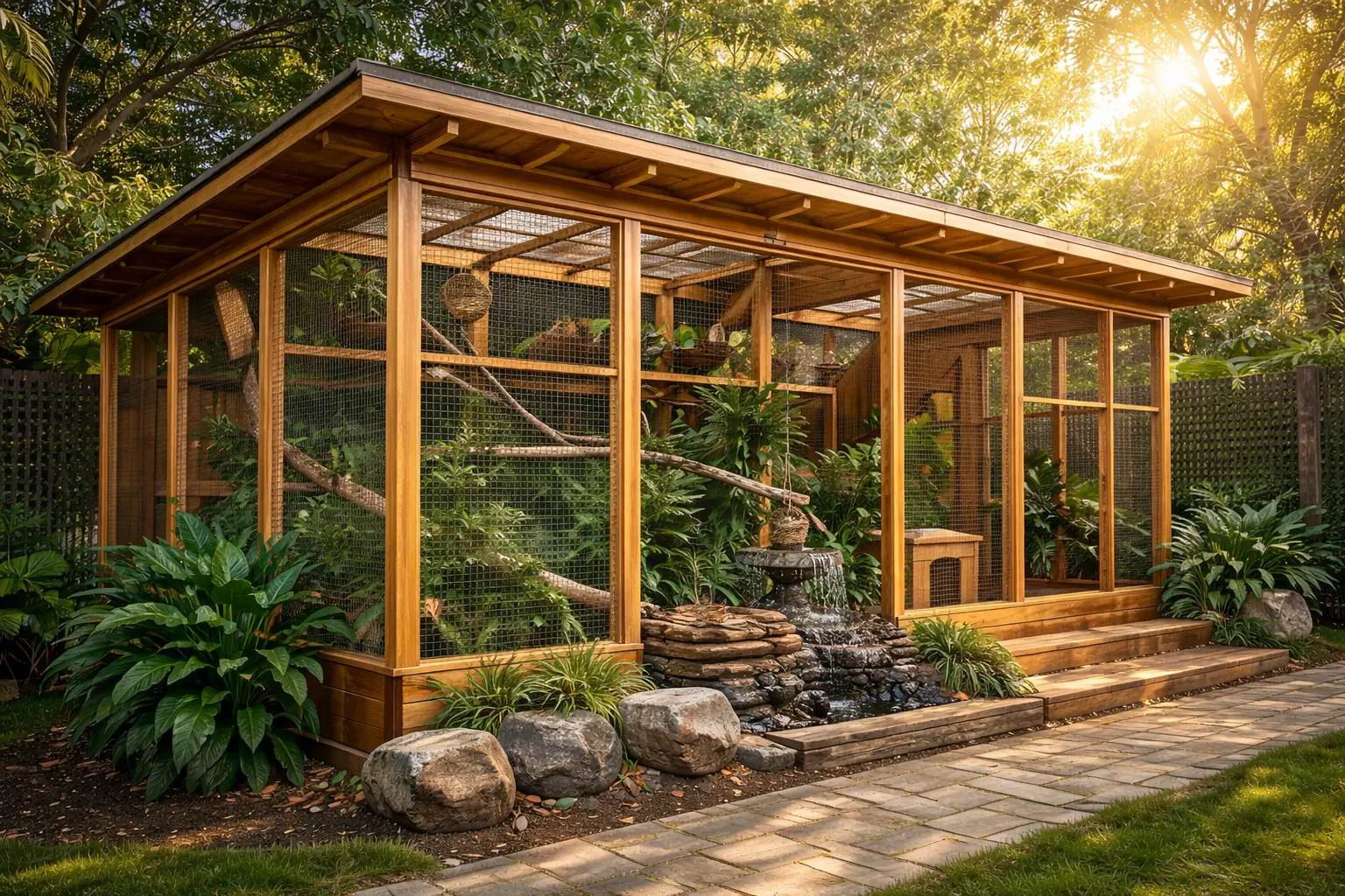 jenis aviary kayu-Model kandang aviary kayu profesional untuk iklim tropis Indonesia