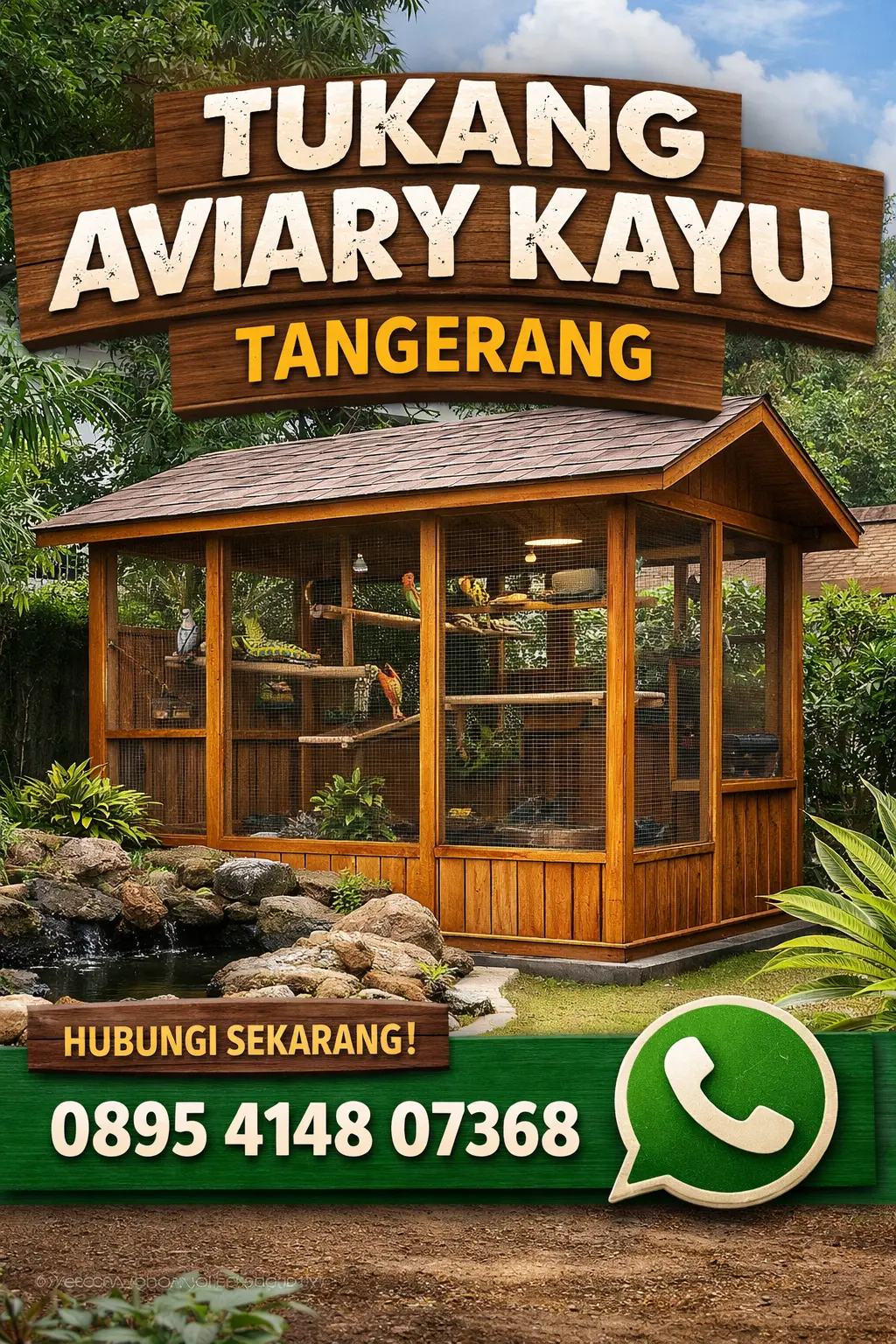 Tukang Aviary Kayu Tangerang Anti Kropos