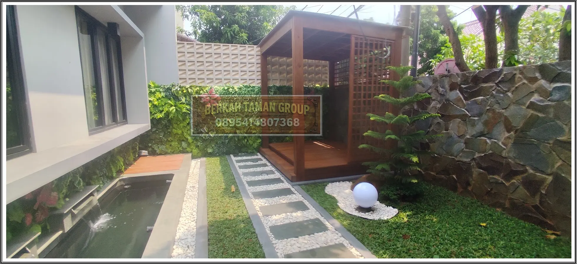 Kayu Marsawa untuk Pergola di Kawasan Bogor