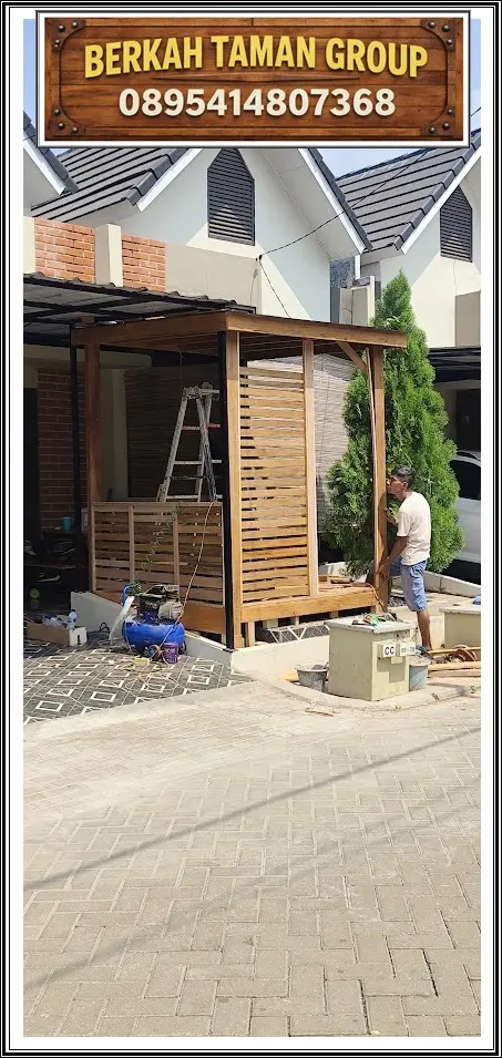 Gazebo Pergola Modern Kayu Meranti