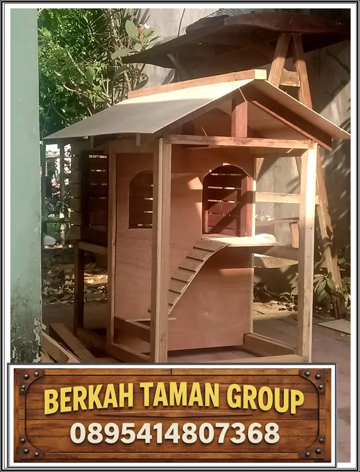 Proses pembuatan kandang kelinci kayu custom
