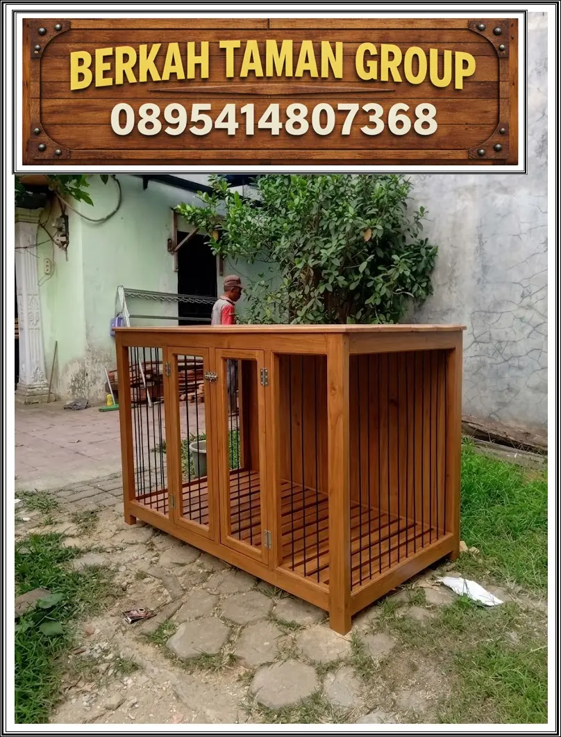 Pembuatan kandang anjing kayu custom pesanan Jakarta Selatan
