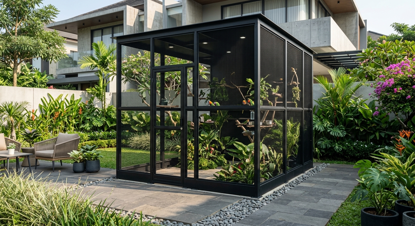 Aviary Besi Minimalis Outdoor